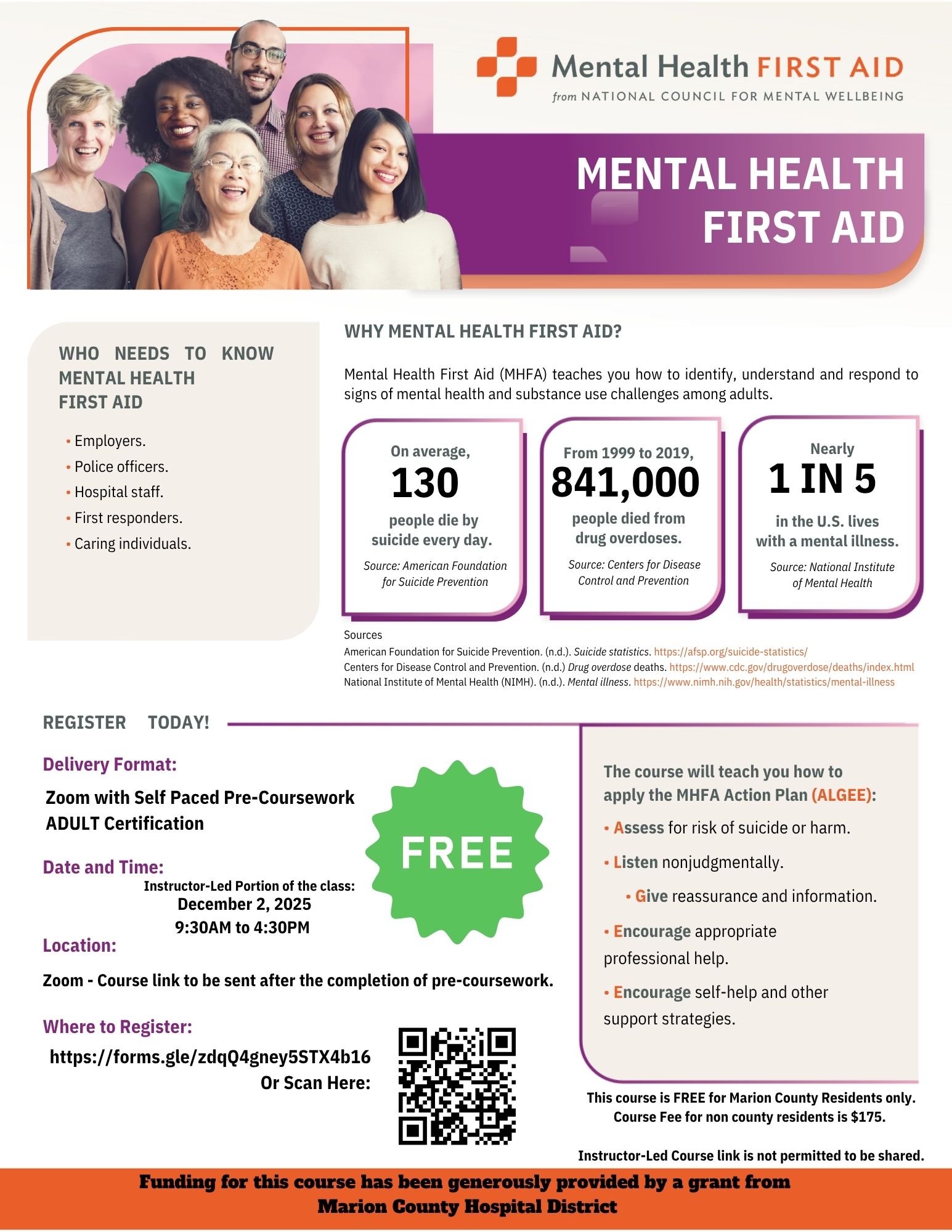 Community - 🌟 FREE Mental Health First Aid Training – December 2, 2025 ...