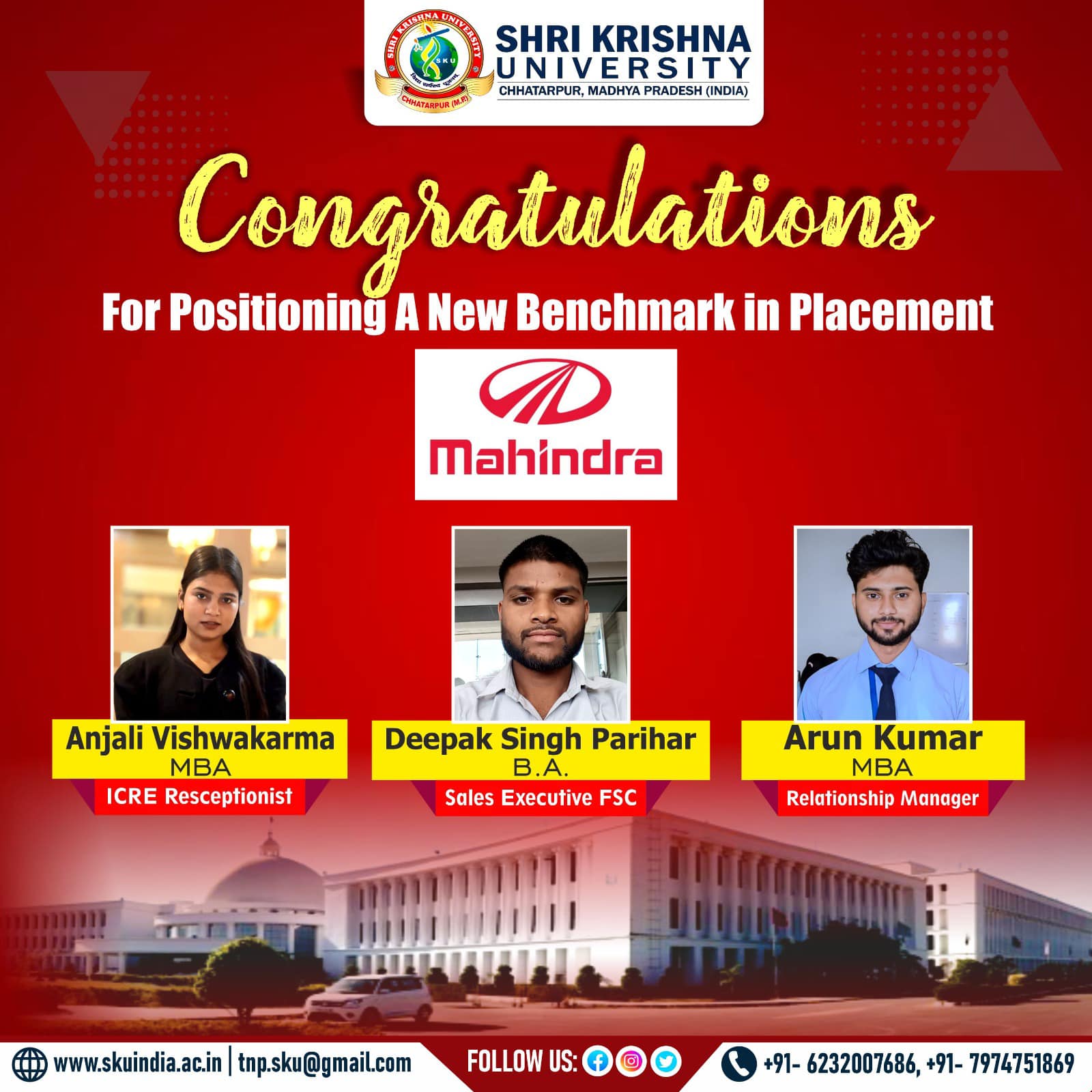 Shri - "Congratulations to all the selected students of Shri Krishna ...