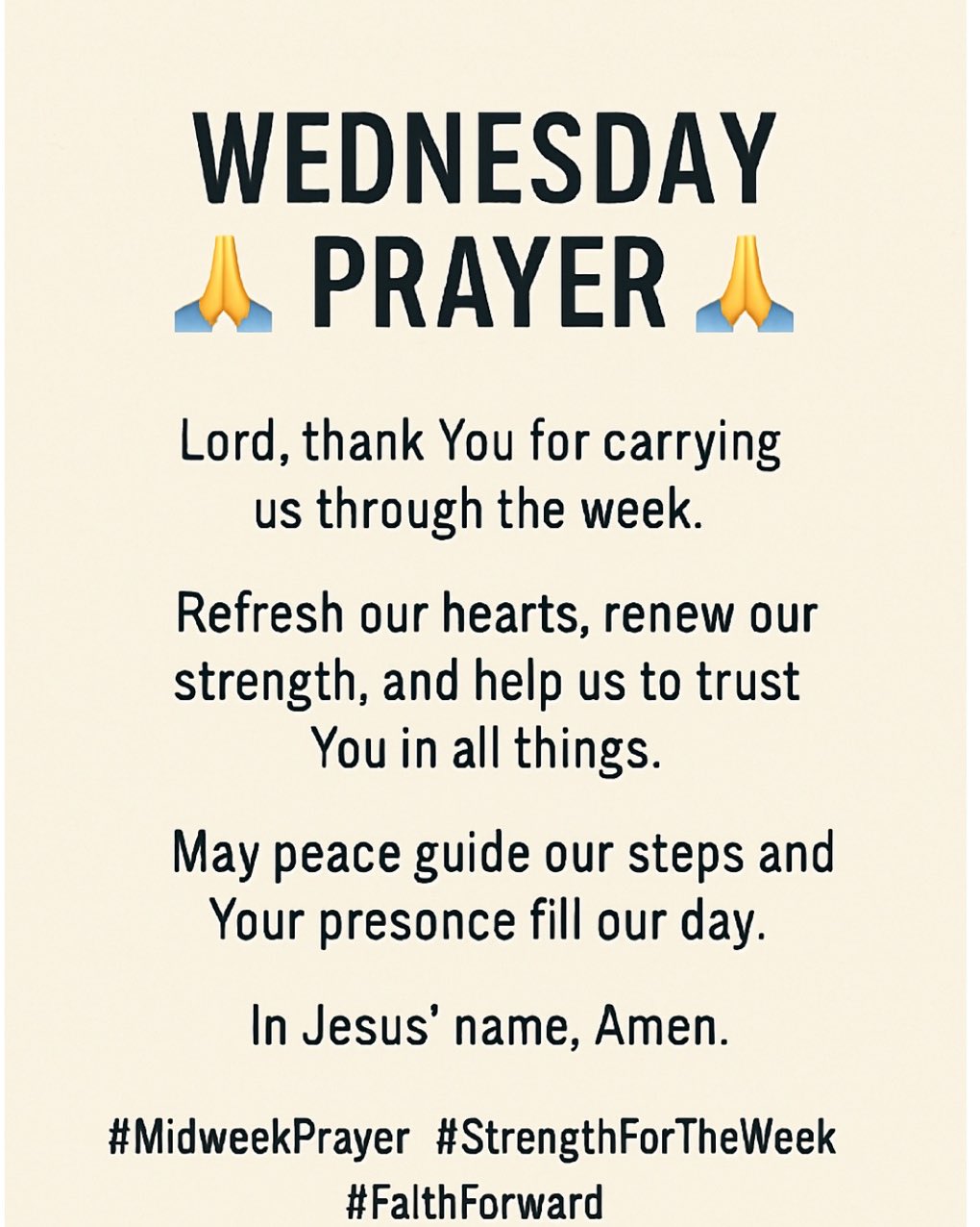 🙏 Wednesday Prayer 🙏 Lord, thank You... - Zion Baptist Church | Facebook