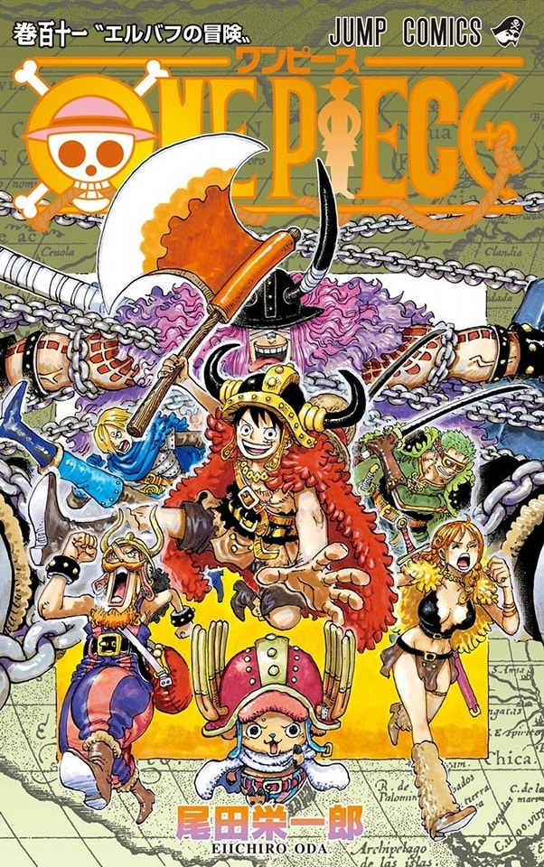 One Piece Volume 114 official cover art by Oda. Featuring Rocks