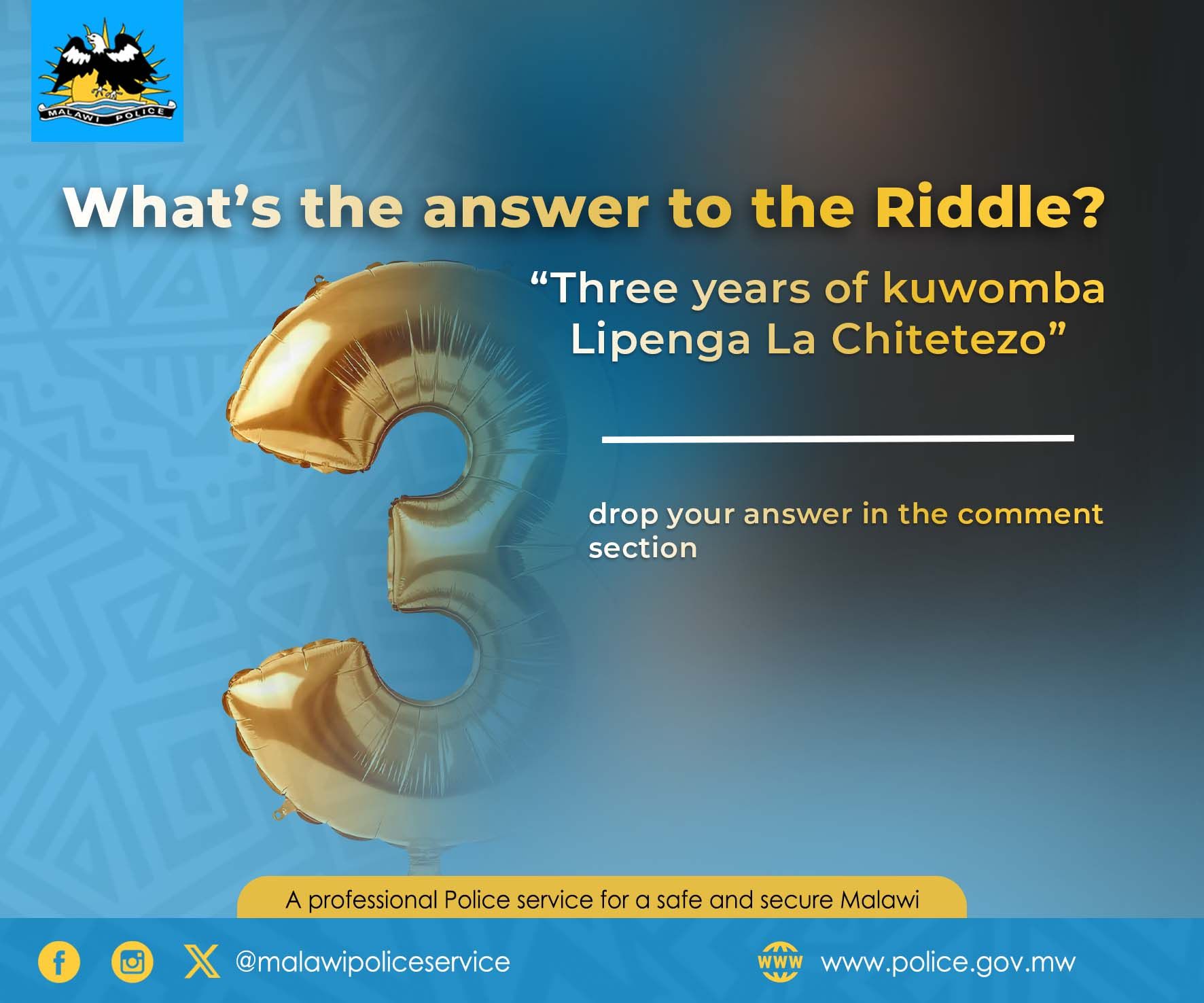What's the answer? - Malawi Police Service | Facebook