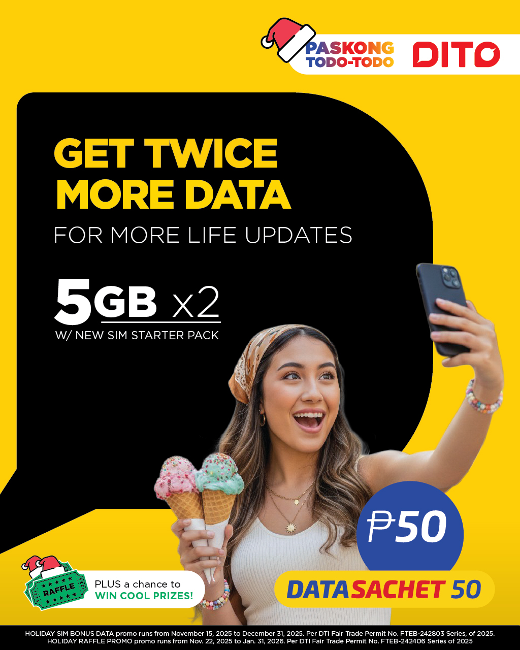 DITO - Get TWICE MORE DATA for more life updates, holiday selfies, and ...