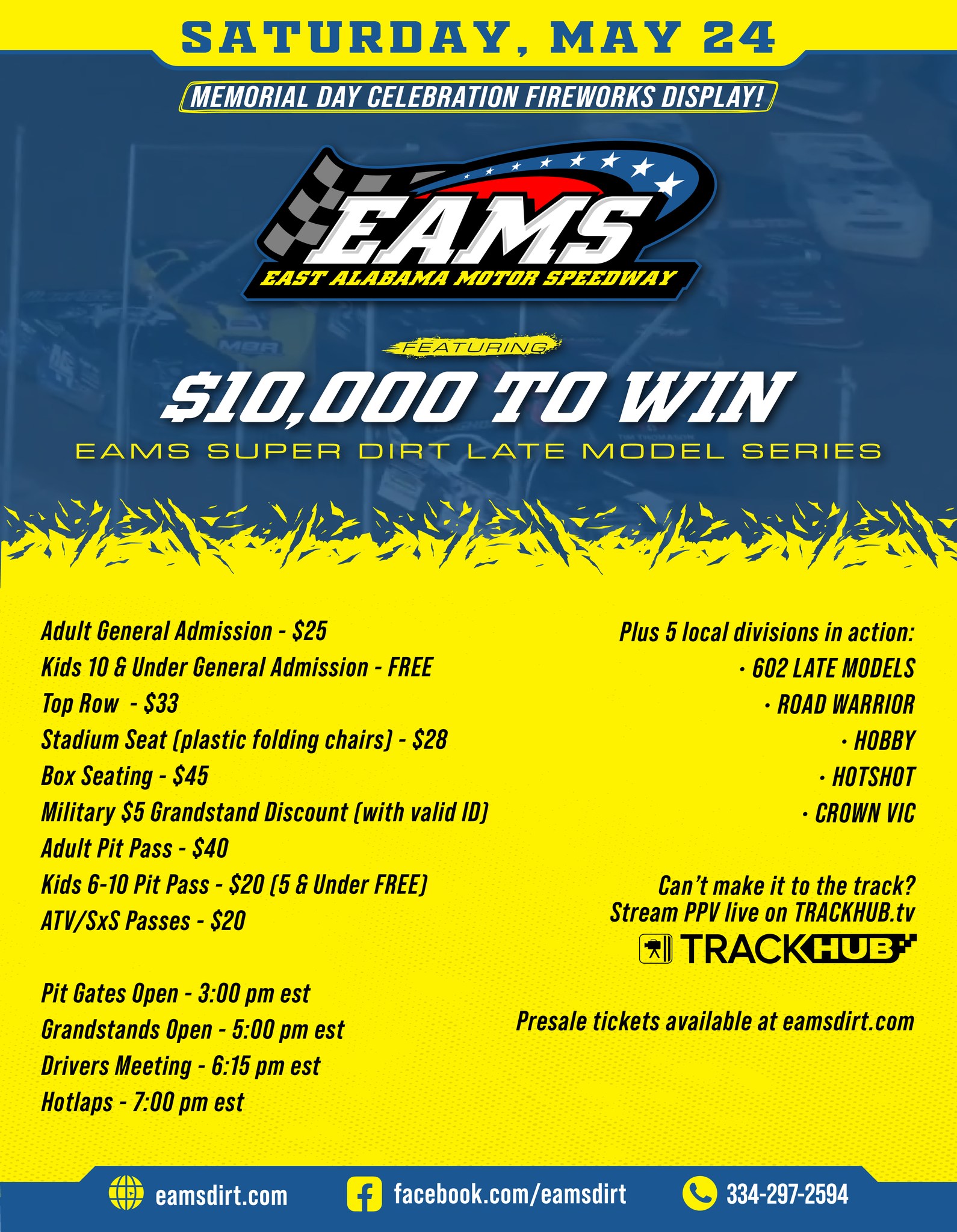 🚨 RACEDAY INFO: EAMS Super... - East Alabama Motor Speedway | Facebook