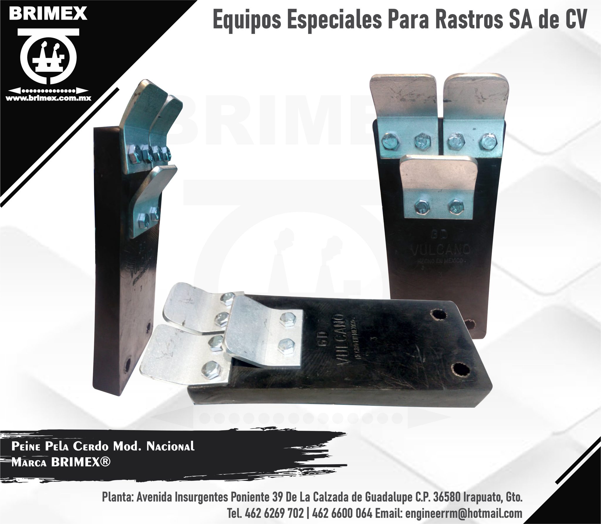 Equipos - Peine Nacional (Hog Scraper) Hecho en México, compuesto por ...