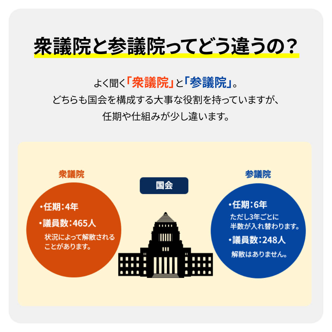 衆議院 参議院 違い