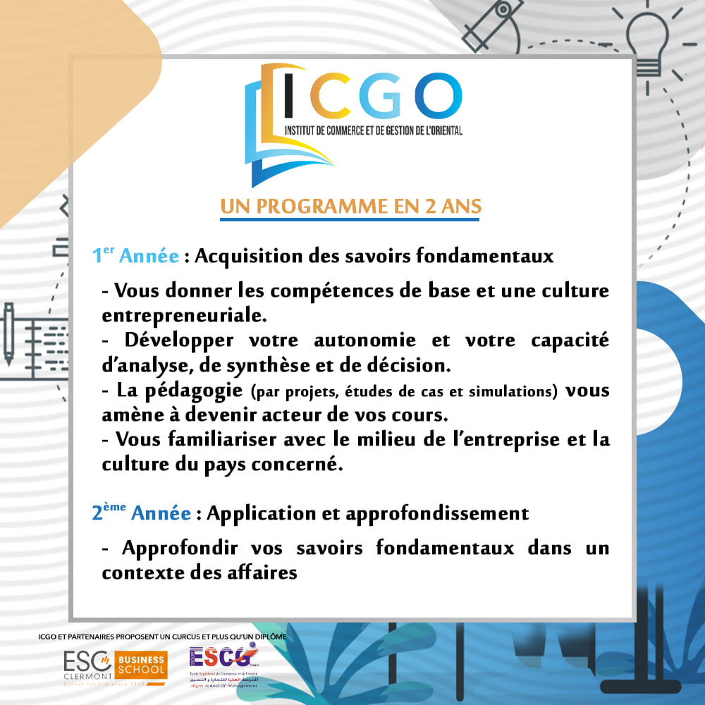 ICG Oriental - #ICGO Institut de Commerce et de Gestion de l'Oriental ...