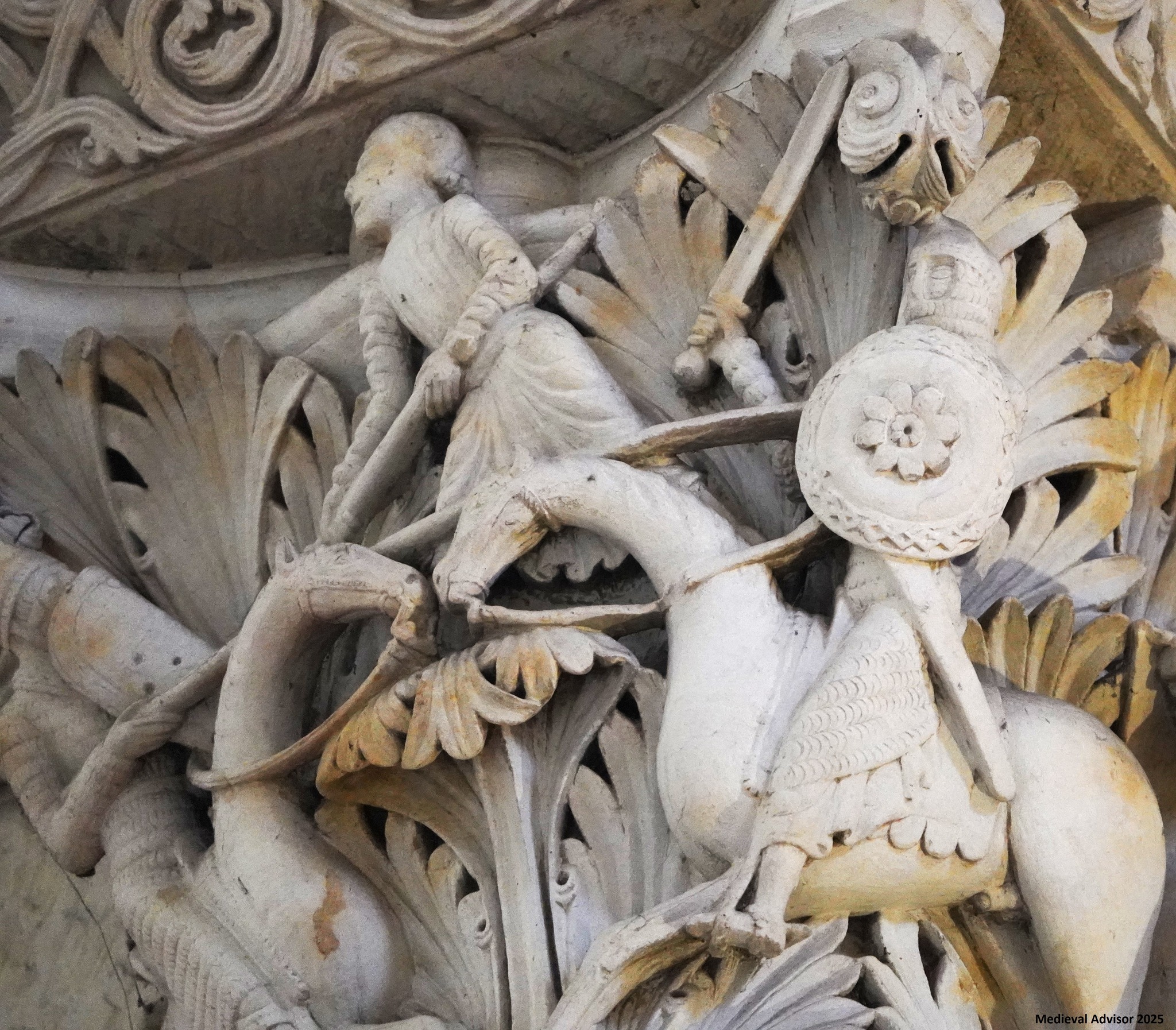 Medieval - *** Romanesque soldiers at the Old cathedral of Salamanca ...