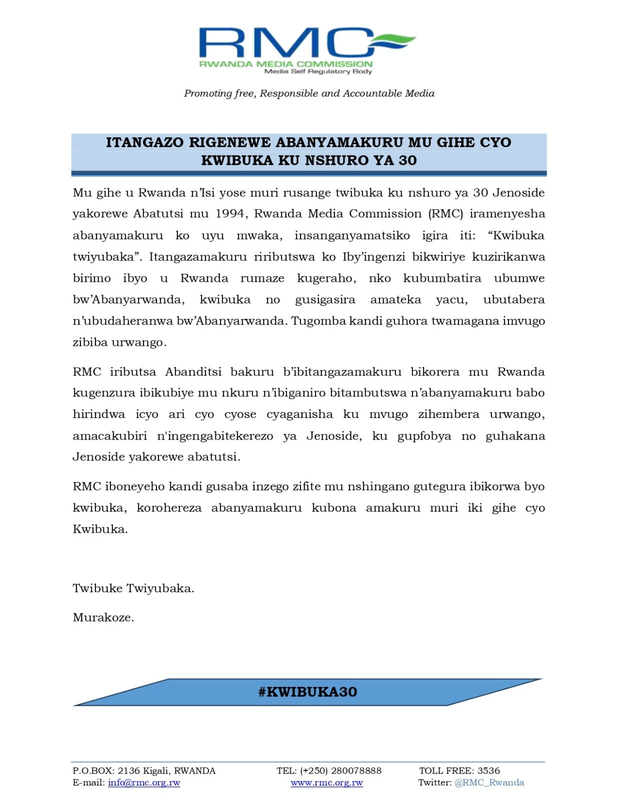 Rwanda Media Commission RMC