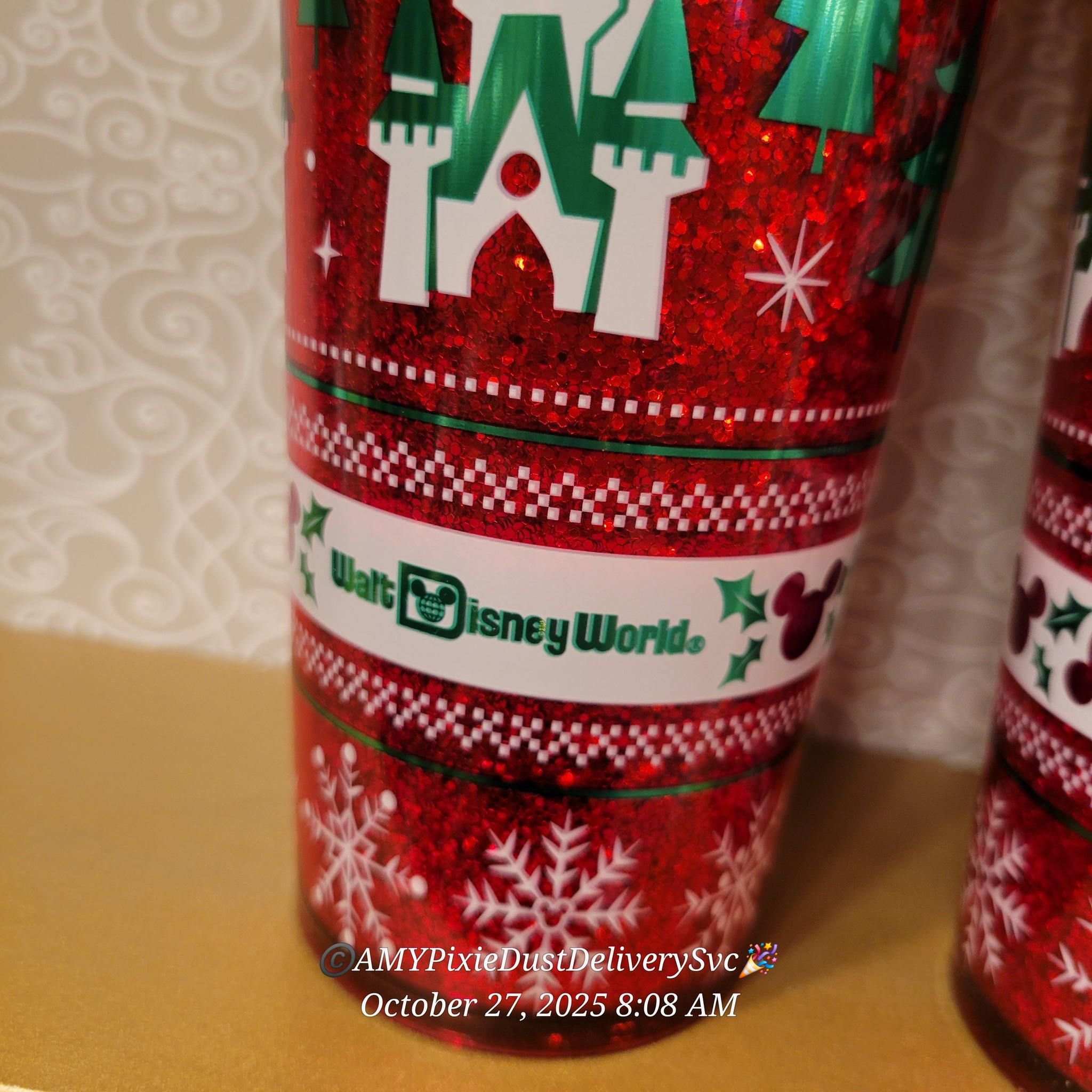 WDW Holiday Starbucks plastic tumbler, cup sleeve and mystery 