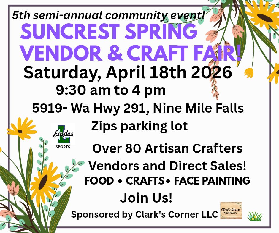 Suncrest Spring Vendor and Craft Fair 2026!