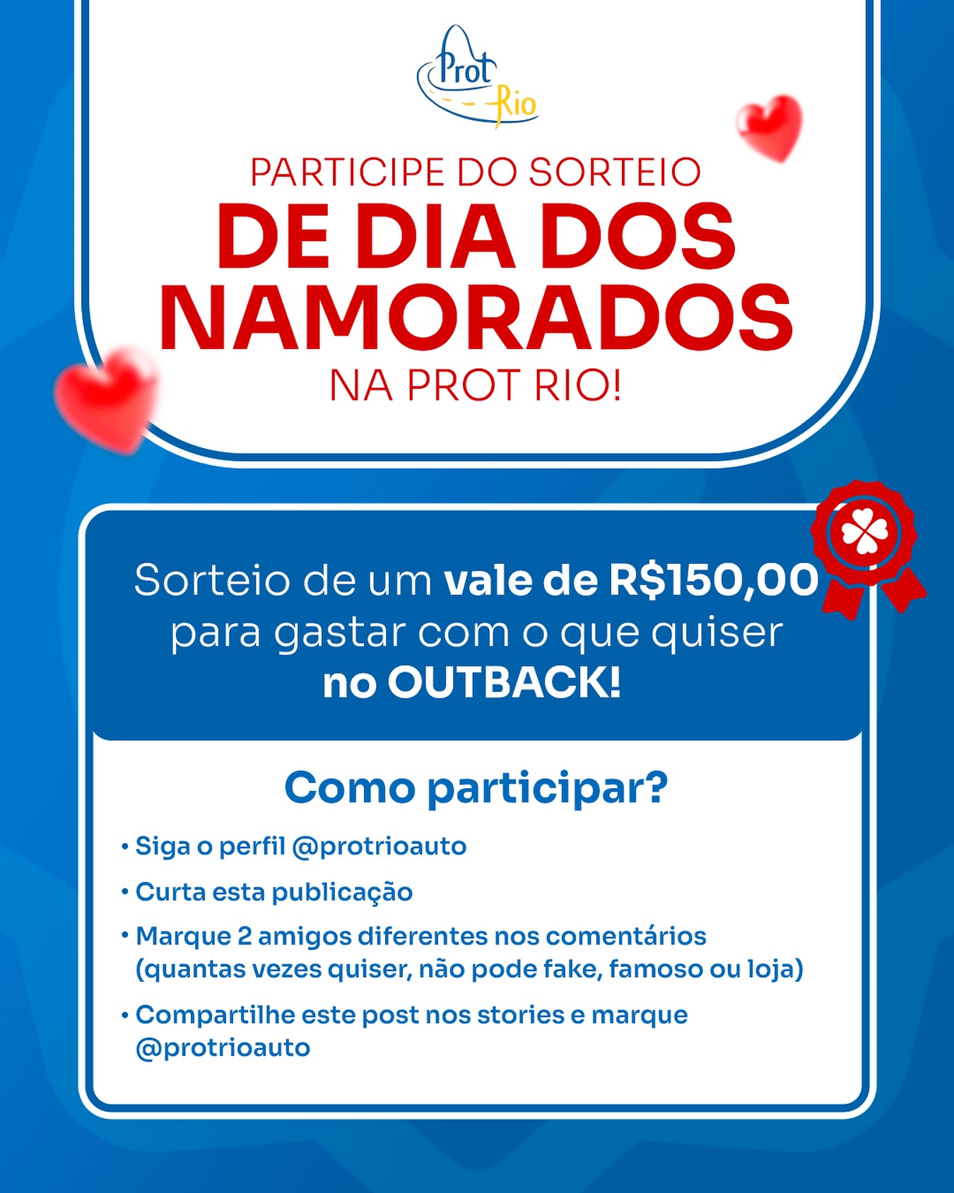 Prot Rio - 💘 SORTEIO DIA DOS NAMORADOS 💘 O amor está no... | Facebook