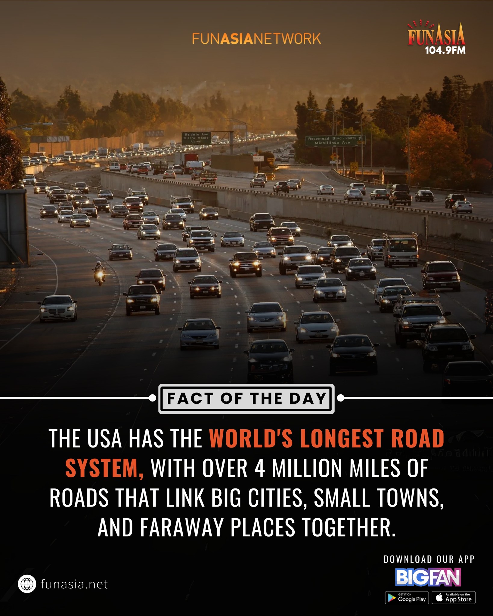 FunAsiA Radio - 🚗 Fact of the Day 🚗 Did you know the USA... | Facebook