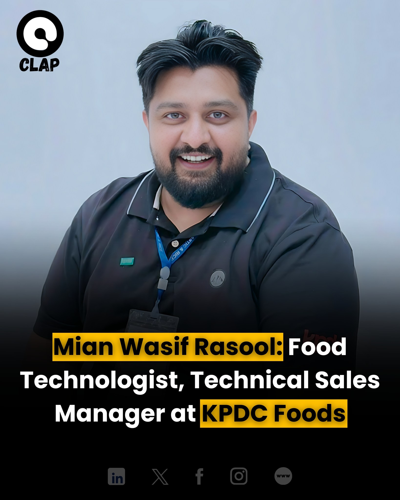 Clap - Meet Wasif Rasool: A Seasoned Leader in Food Science & Technical ...
