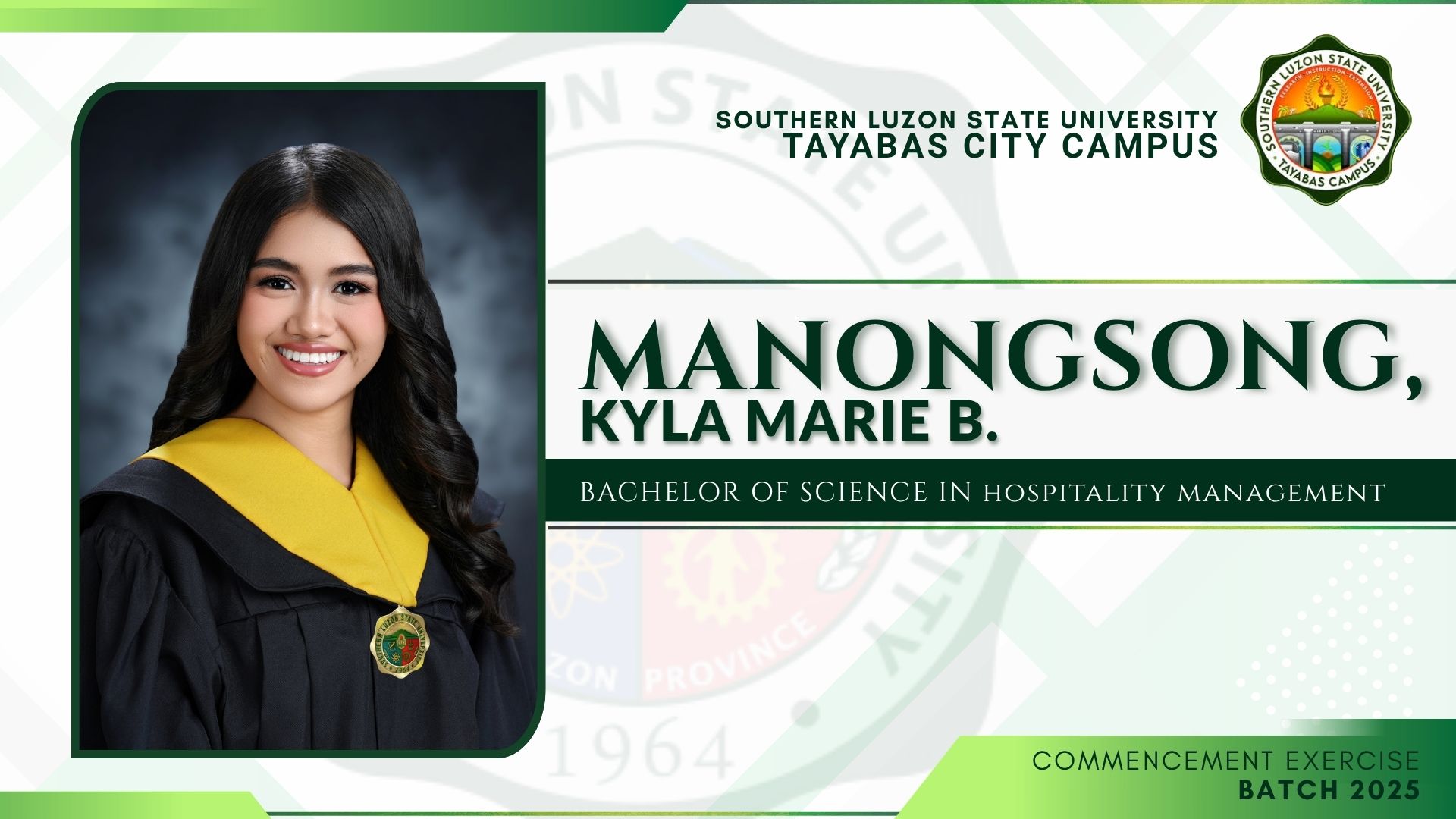 South... - Southern Luzon State University-Tayabas City Campus