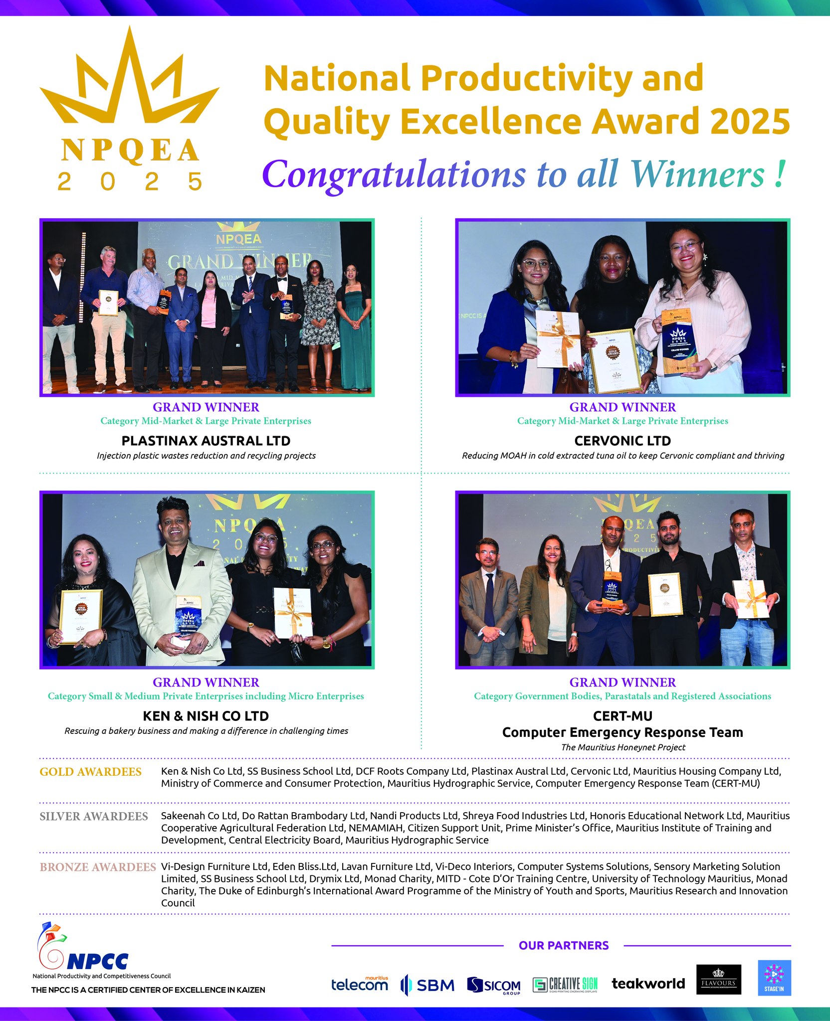 NPCC - NPCC ANNOUNCES NPQEA 2025 GRAND WINNERS The National ...