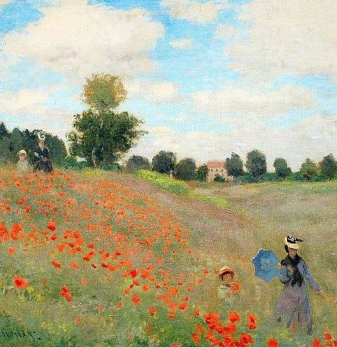 Art, - Claude Monet The Poppy Field near Argenteuil (1873) 📸Pinterest ...