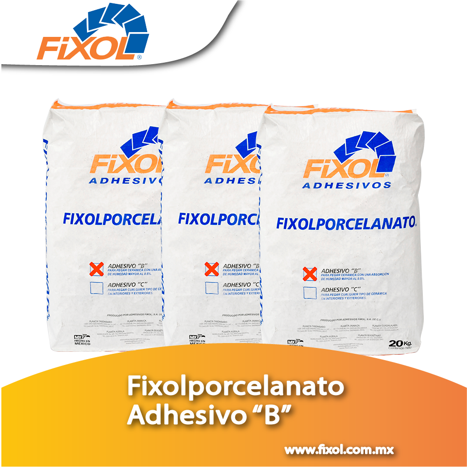 Fixol - El FIXOLPORCELANATO TIPO “B” es un adhesivo hecho... | Facebook