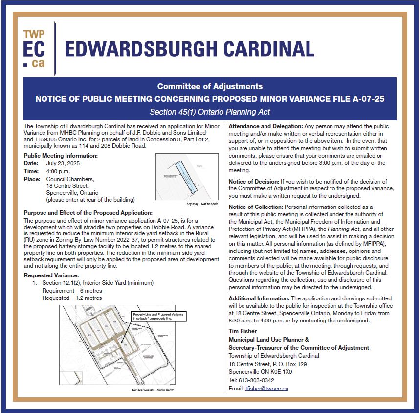 Township - Please be advised that a public meeting has been scheduled ...