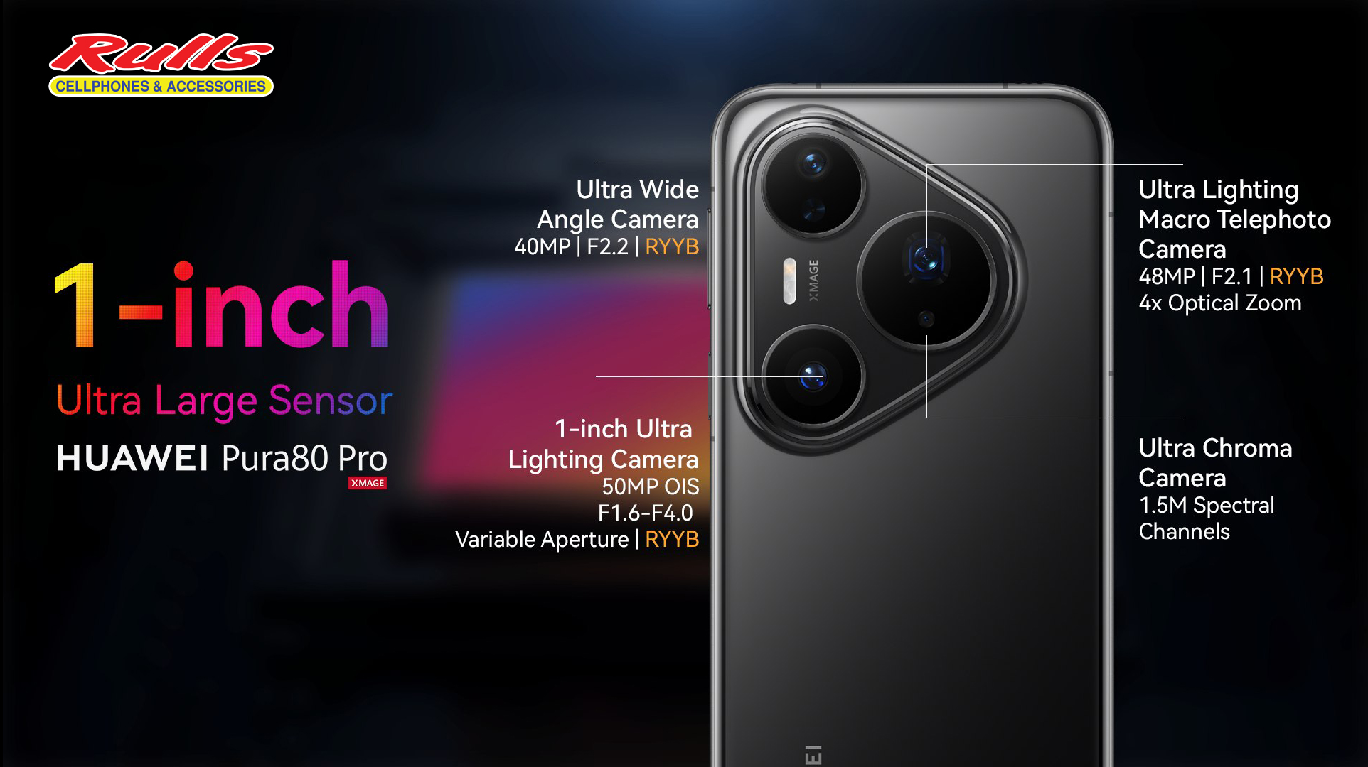 RULLS PH - The #HUAWEIPura80 Pro features a 1-inch Ultra... | Facebook