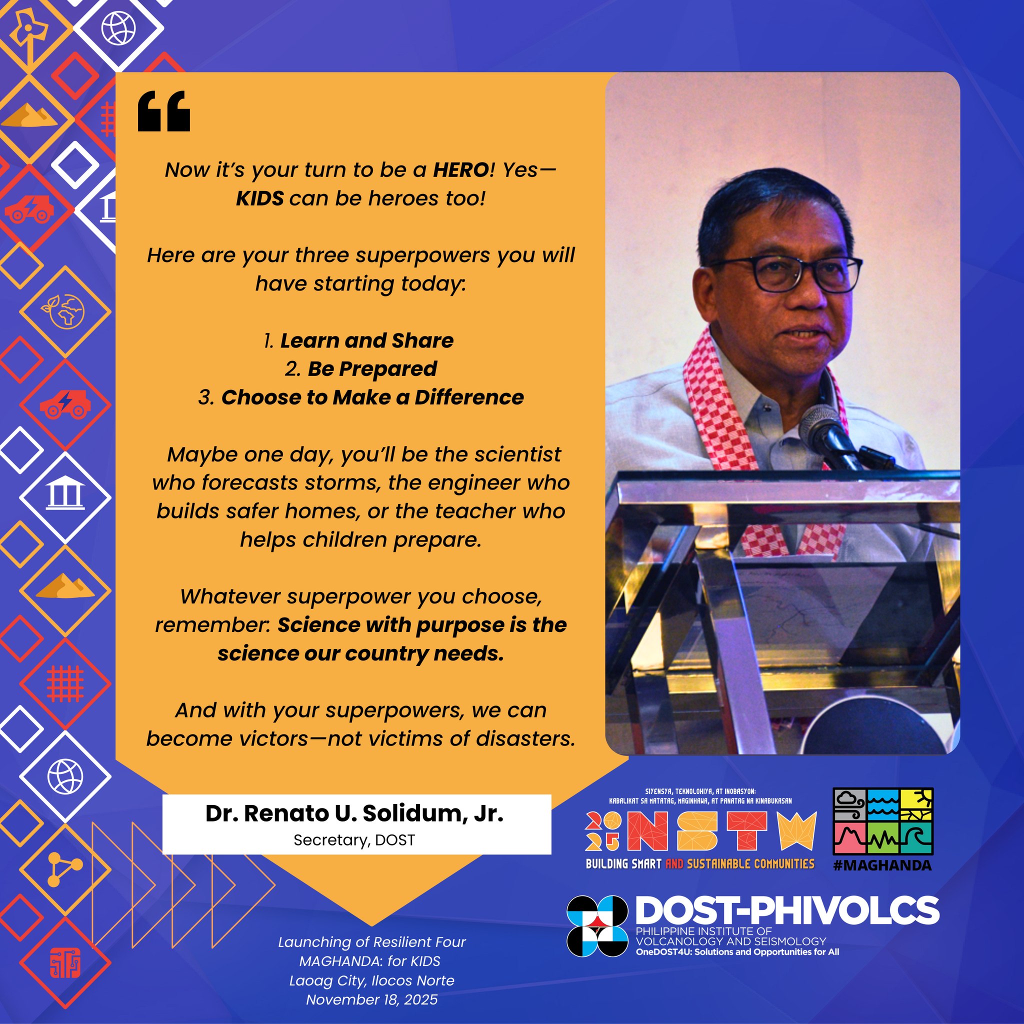 Department of Science and Technology (DOST) Secretary Renato U. Solidum ...