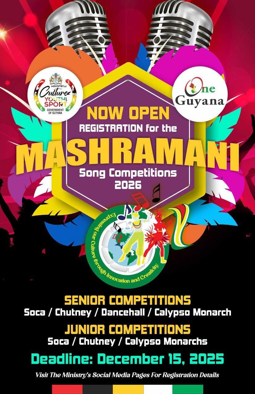 🎤 ... - Ministry of Culture, Youth and Sport - Guyana | Facebook