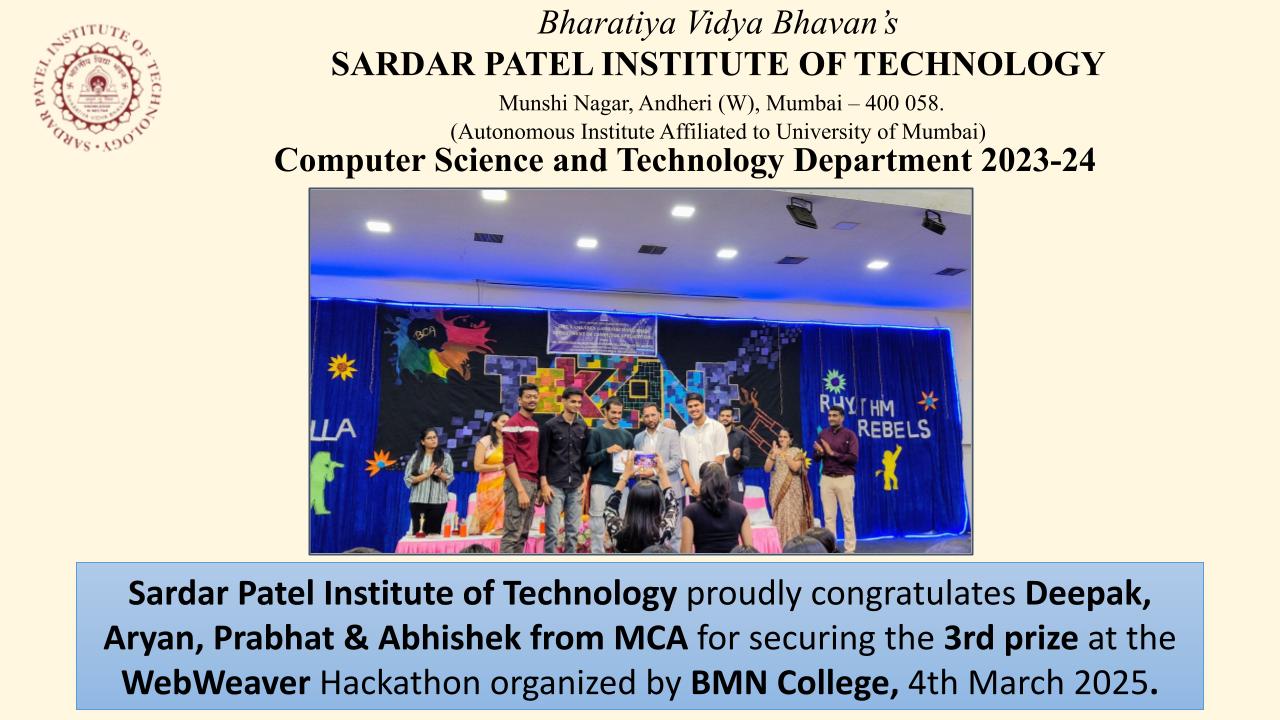Sardar Patel Insititute Of Technology | Mumbai