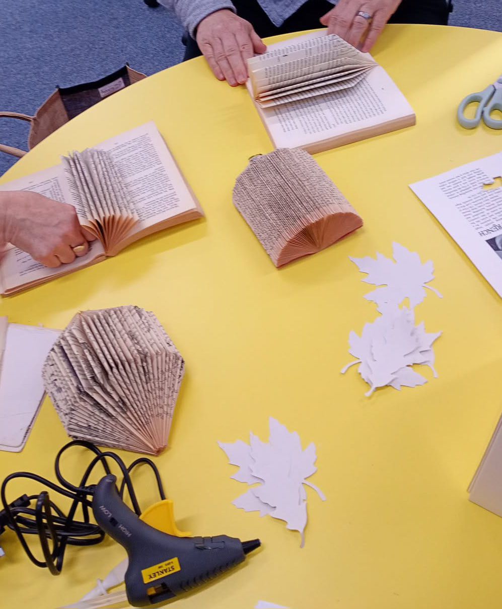 Barton - More crafty goings-on in our new craft area. The book hogs are ...