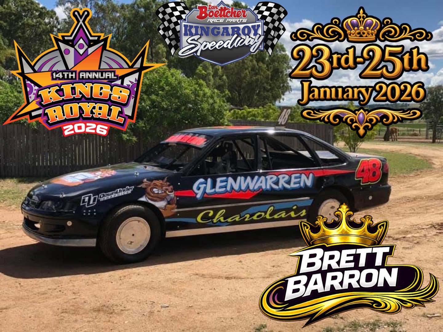 🐄🏁 THE LOCAL COW HERDER IS IN — Brett... - Kingaroy Speedway | Facebook
