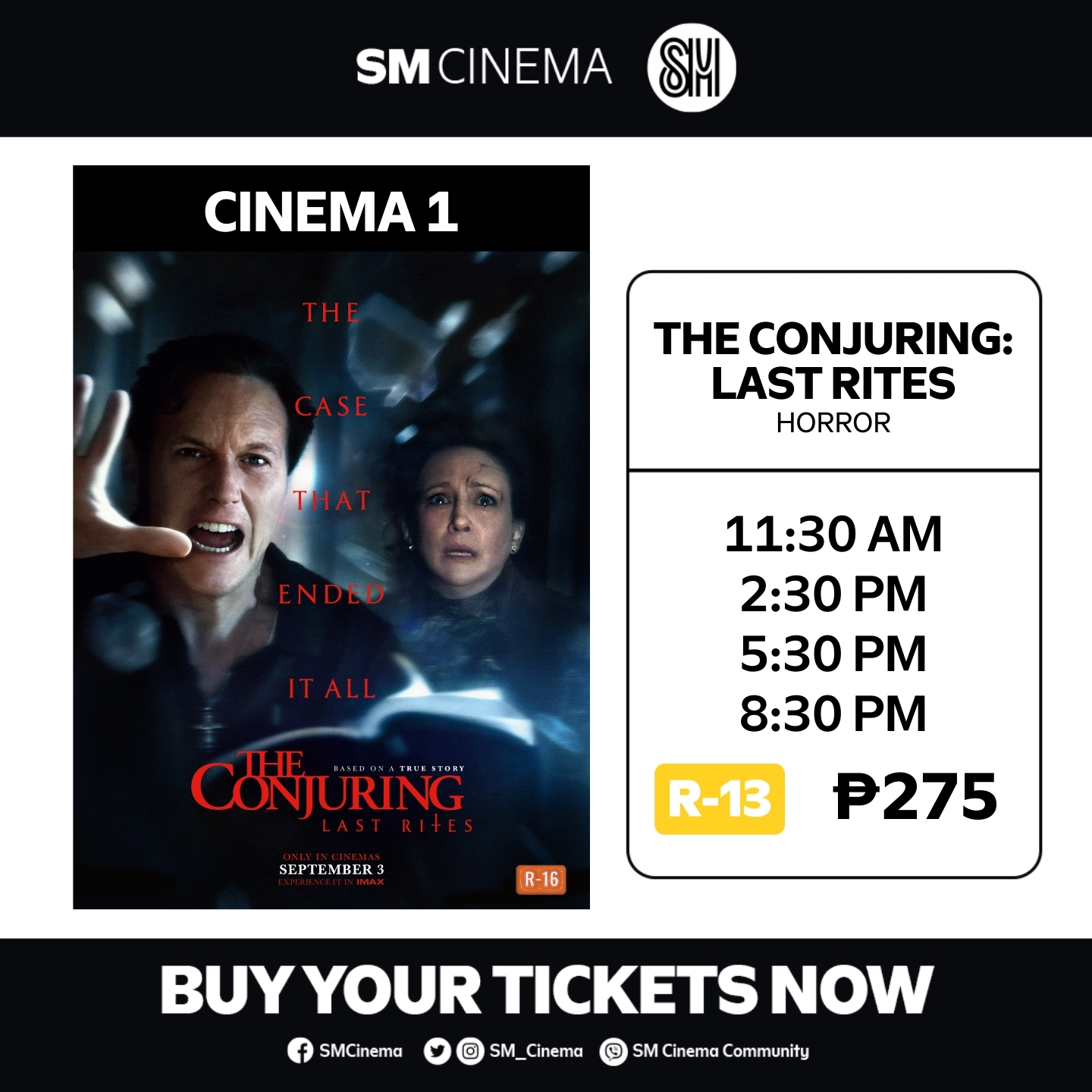 SM - *Correction: The Conjuring: Last Rites is rated R-16 by MTRCB ...
