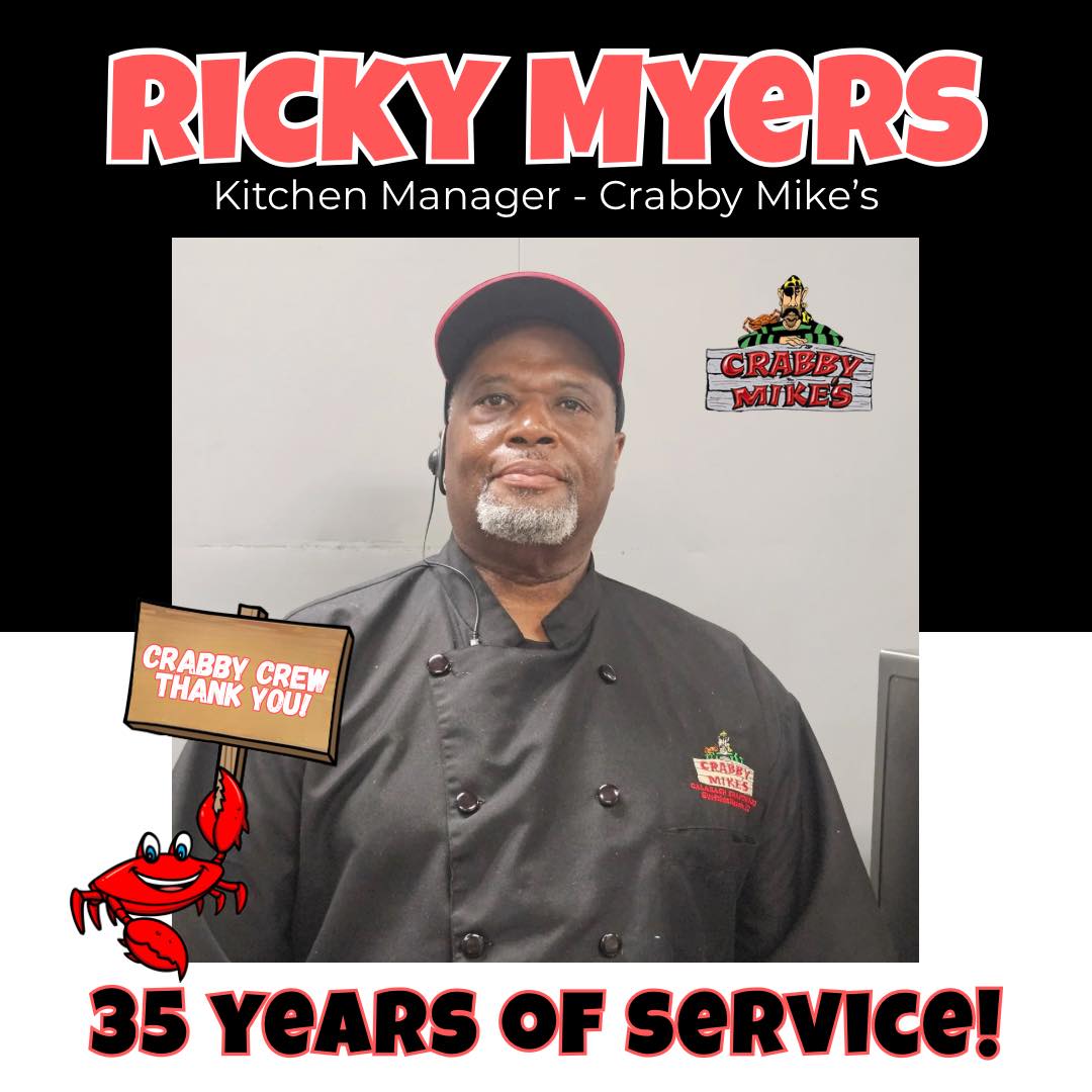 Crabby - 💭 Did you know that our Kitchen Manager Ricky Myers has been ...