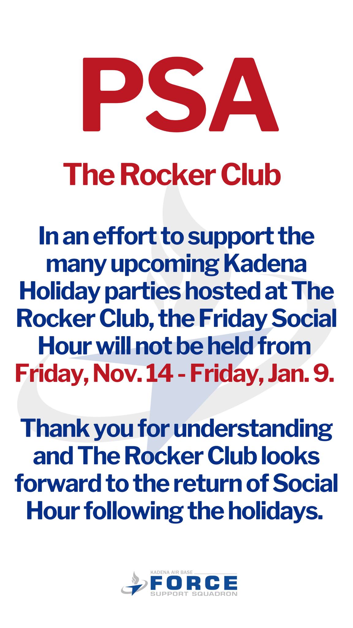 📢The Rocker Club: Social... - Kadena Force Support Squadron | Facebook
