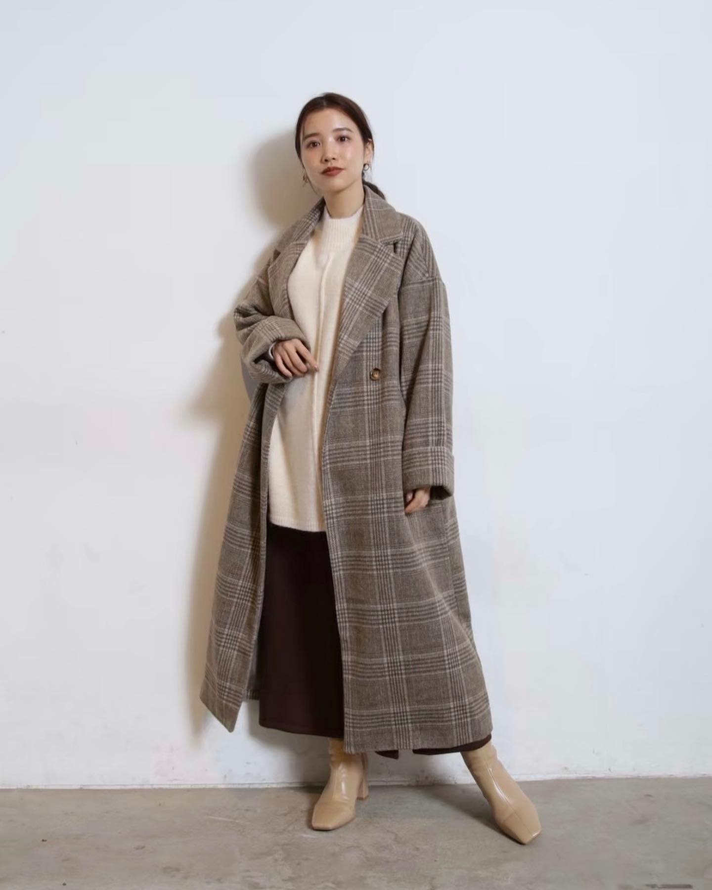 楽天市場】cotorica コートの通販 COTORICA チェック柄 ロングコート S 