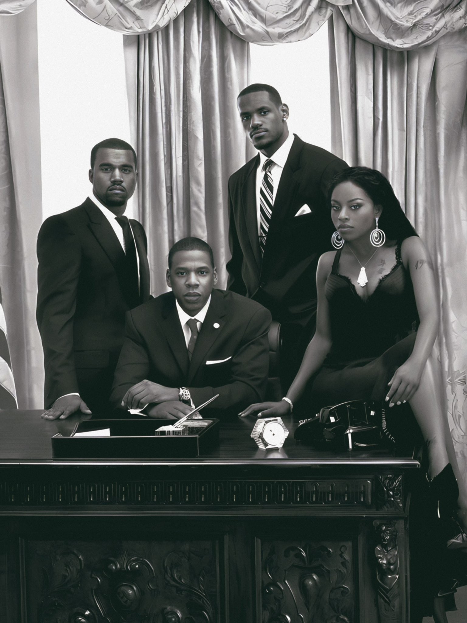 Jay-Z & Lebron James & Kanye & Foxy Brown XXL Magazine, 2005 📸