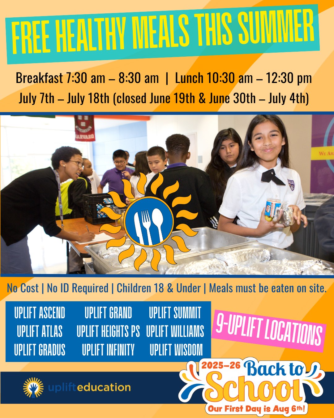 🍎 Free Summer Meals Just Got... - Uplift Infinity Preparatory | Facebook