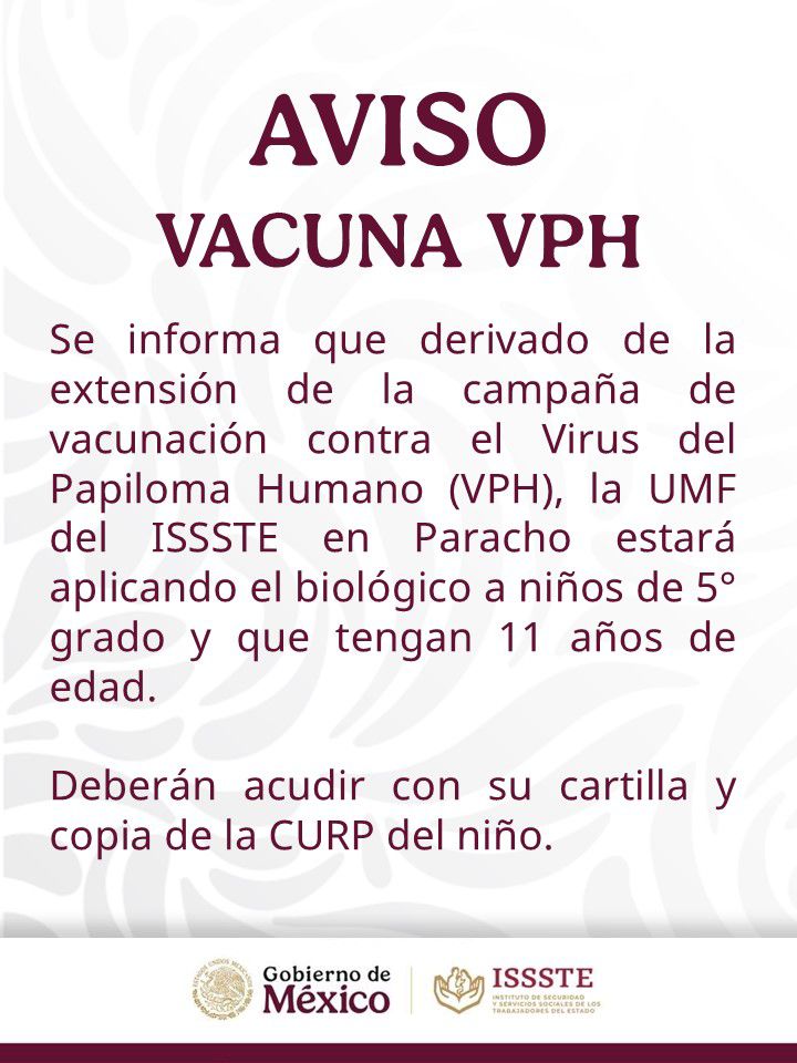 📢 El ISSSTE Paracho está... - Gobierno De Paracho Michoacán | Facebook