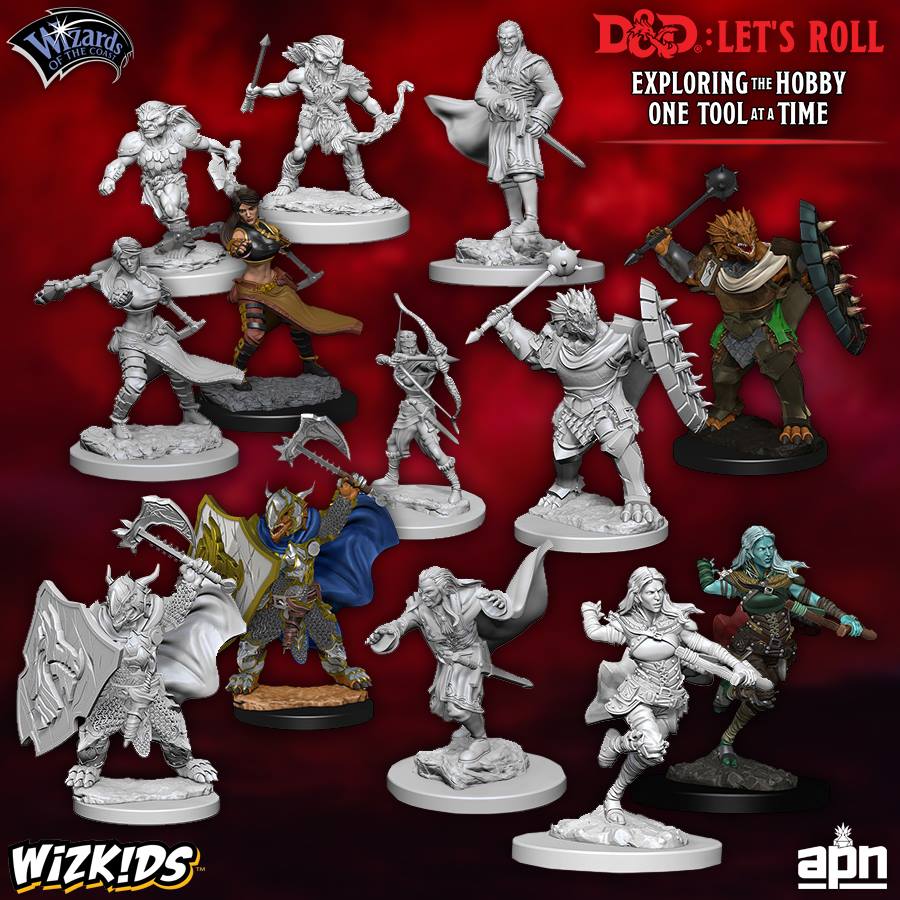 WizKids D&D Nolzur's Marvelous Miniatures – Spectator & Gazers – Non Peint – Prêt à Peindre