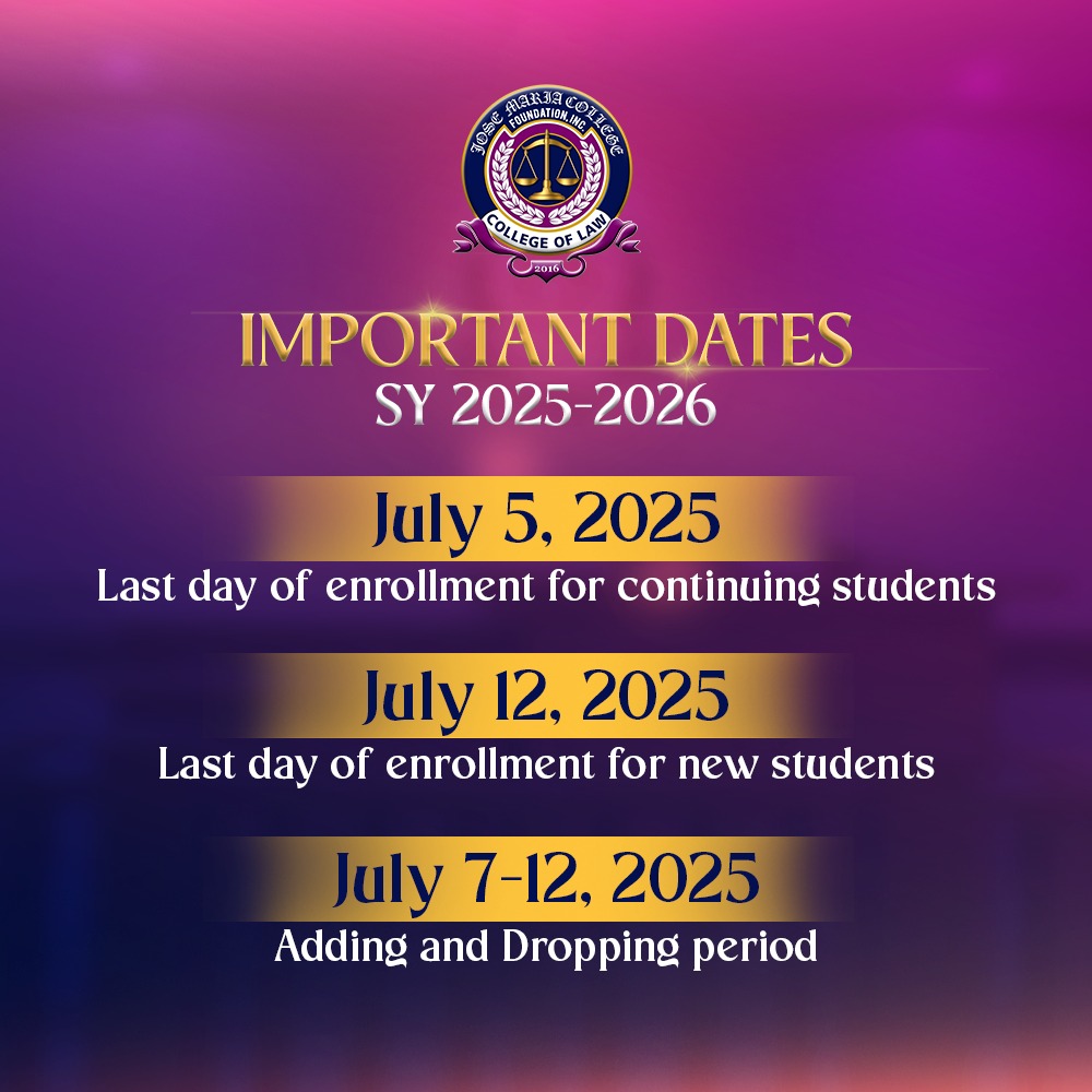JMCFI - ATTENTION, future JMarian lawyers! IMPORTANT DATES for the 1st ...