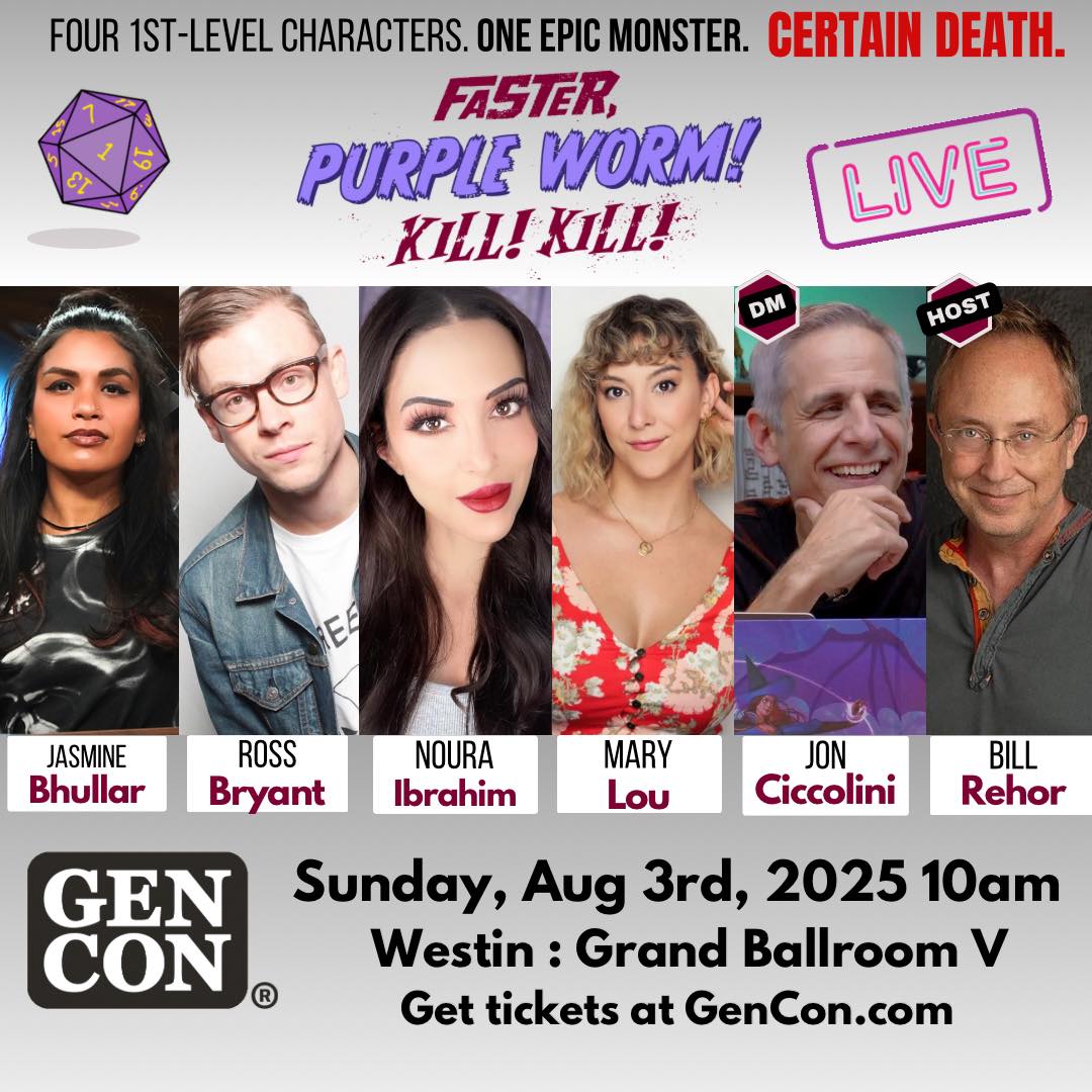 Beadle - The first GEN CON Purple Worm show sold out, so we added ...