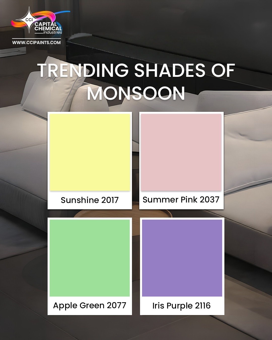 Capital - ☔ TRENDING SHADES OF MONSOON by CCI Paints 🎨 Let the rain ...