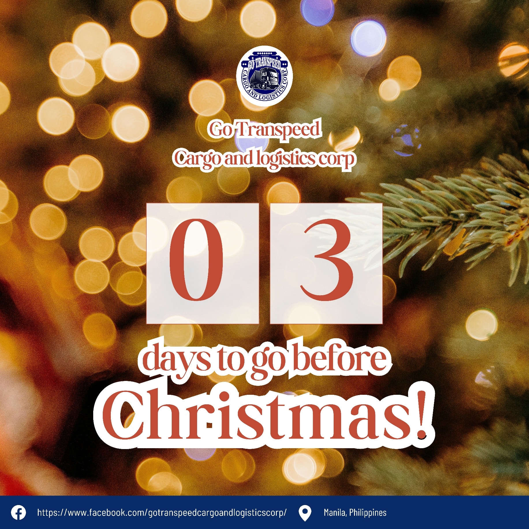 Go - 3 days before the magic 🎁 ️ GO TRANSPEED CARGO AND LOGISTICS CORP ...