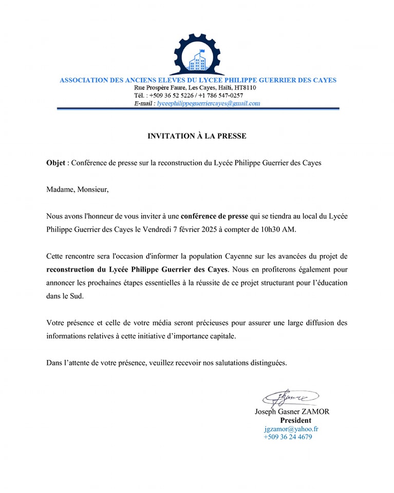 CONFÉRENCE DE PRESSE