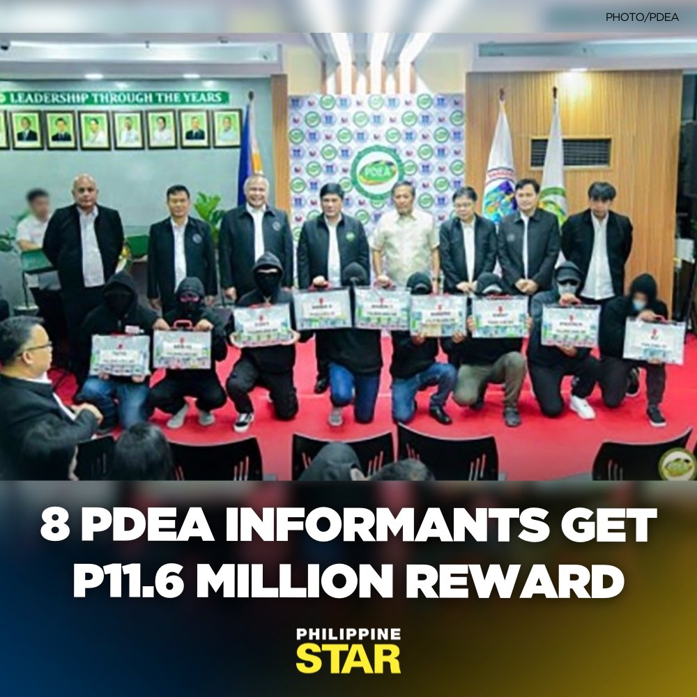 Philippine - Eight civilian informants received P11.63 million in cash ...