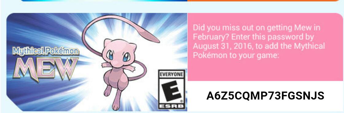 Thepokemonfan - Here are some Mew Codes for who ever wants...