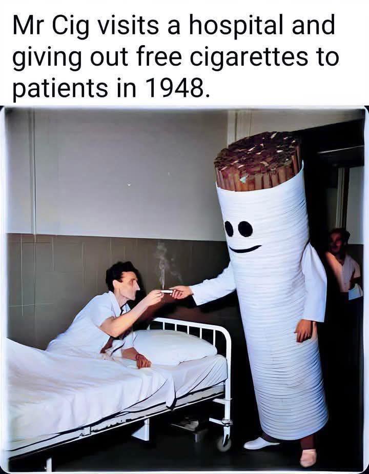 🤣🤣🤣🤣 WTF Mr Cig visits a hospital and giving out free cigarettes to  patients in 1948