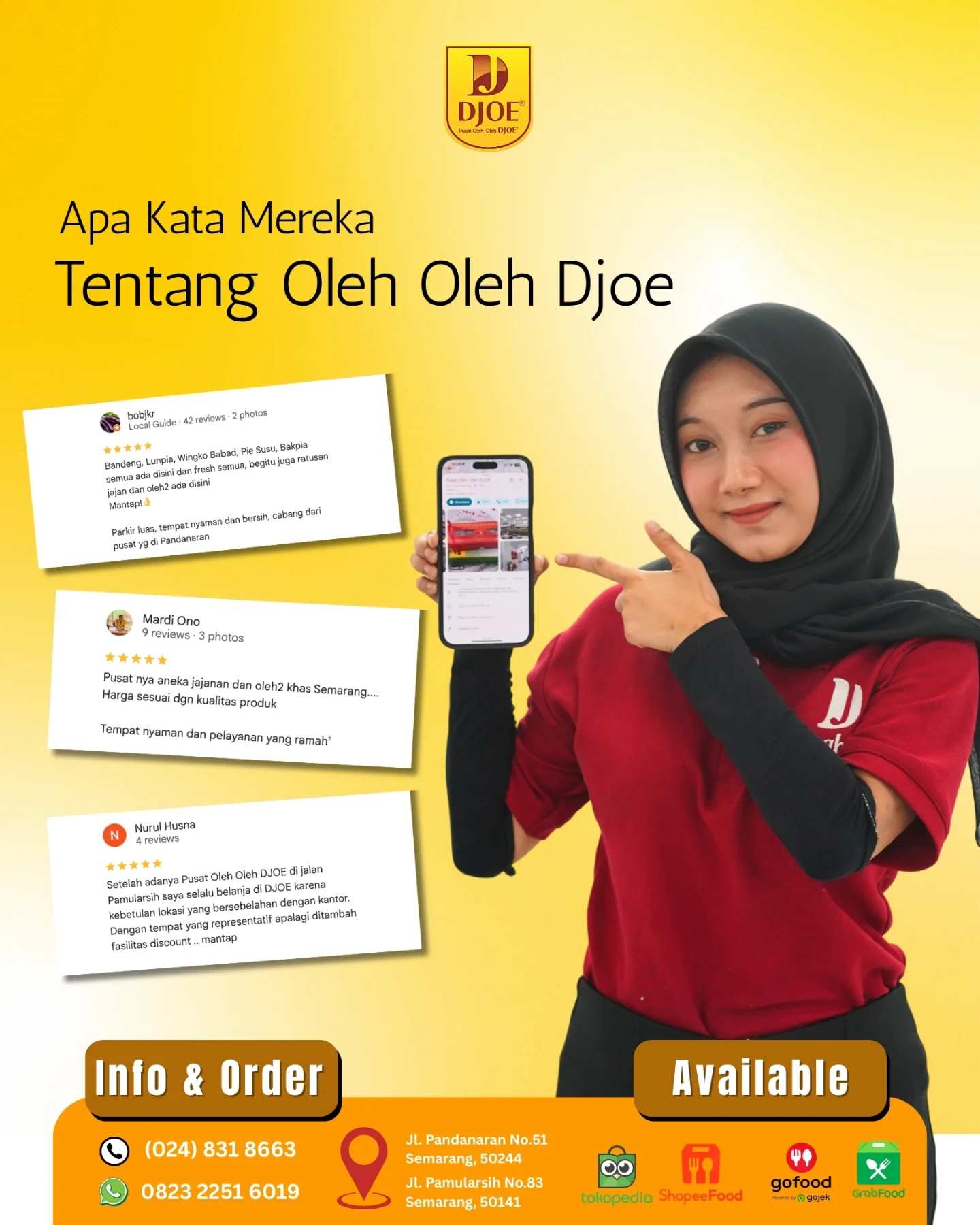 Pusat Oleh-Oleh DJOE - Serundeng Manis Pusat Oleh-Oleh Djoe Jl ...