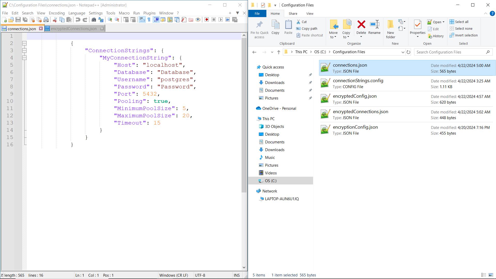 Code A Minute - การเข้ารหัส Connection String ในไฟล์ JSON... | Facebook