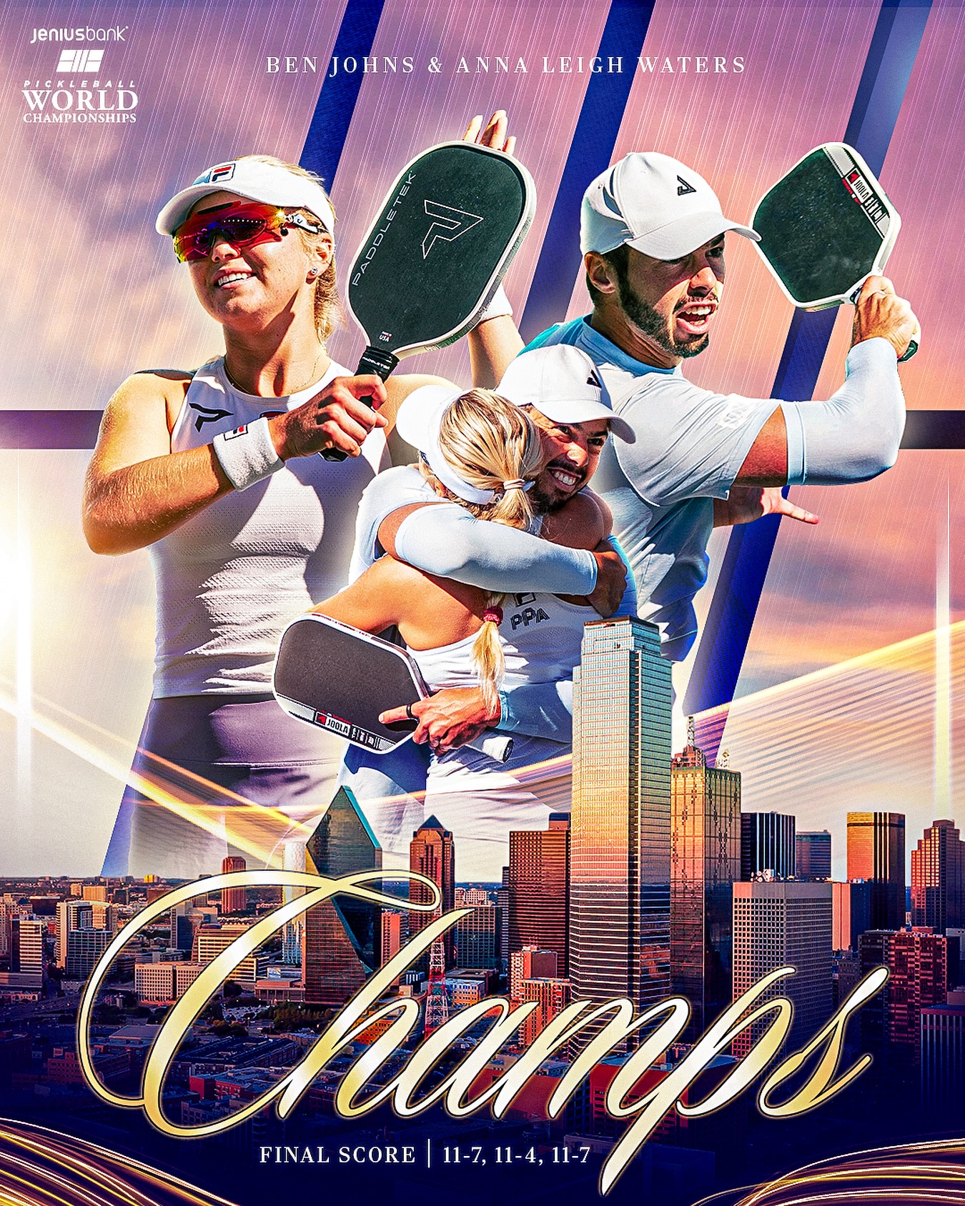 Ben Johns and Anna Leigh Waters dominate pickleball finals
