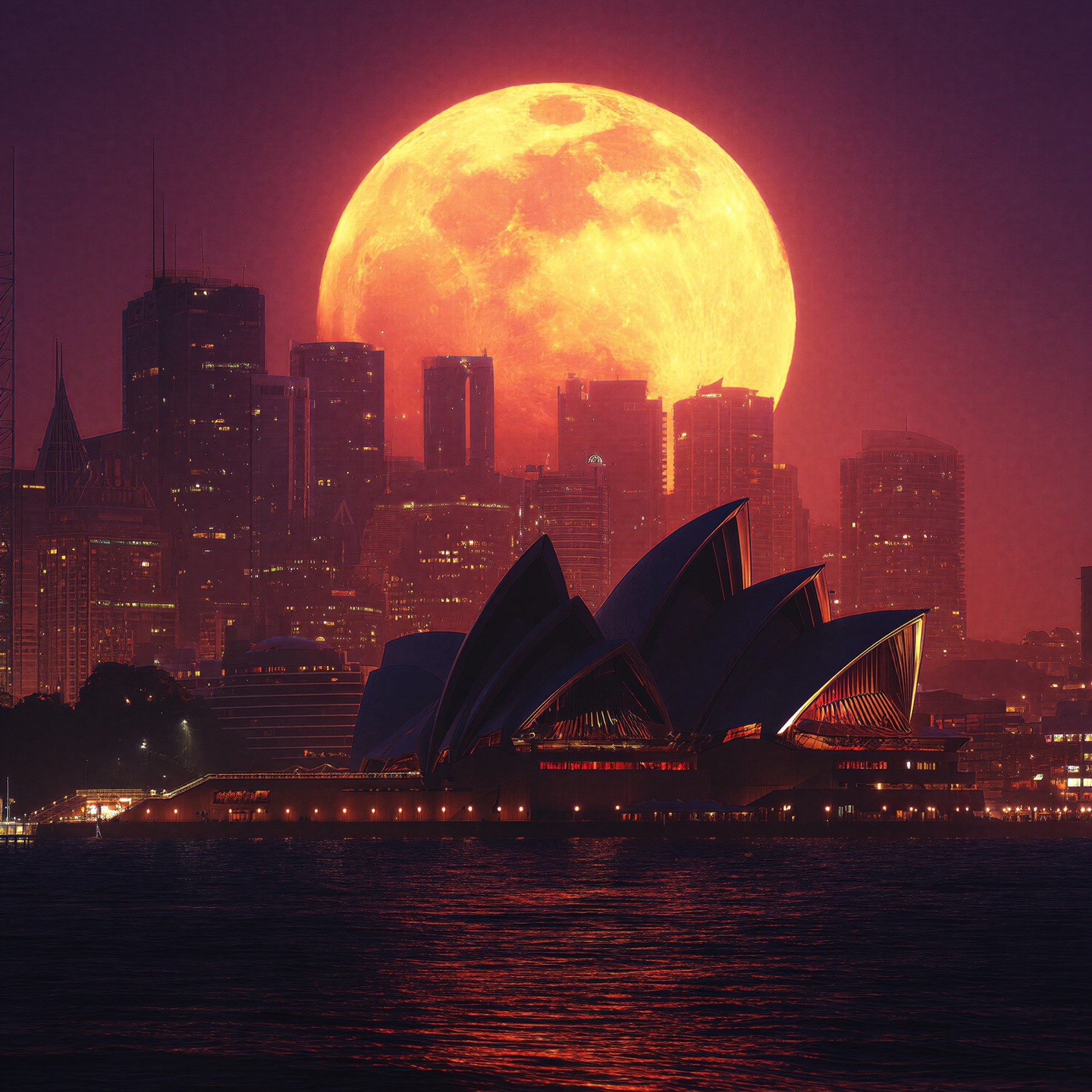 I Love - Wolf Supermoon rising above Sydney, Australia 🌏🌕 This is a ...