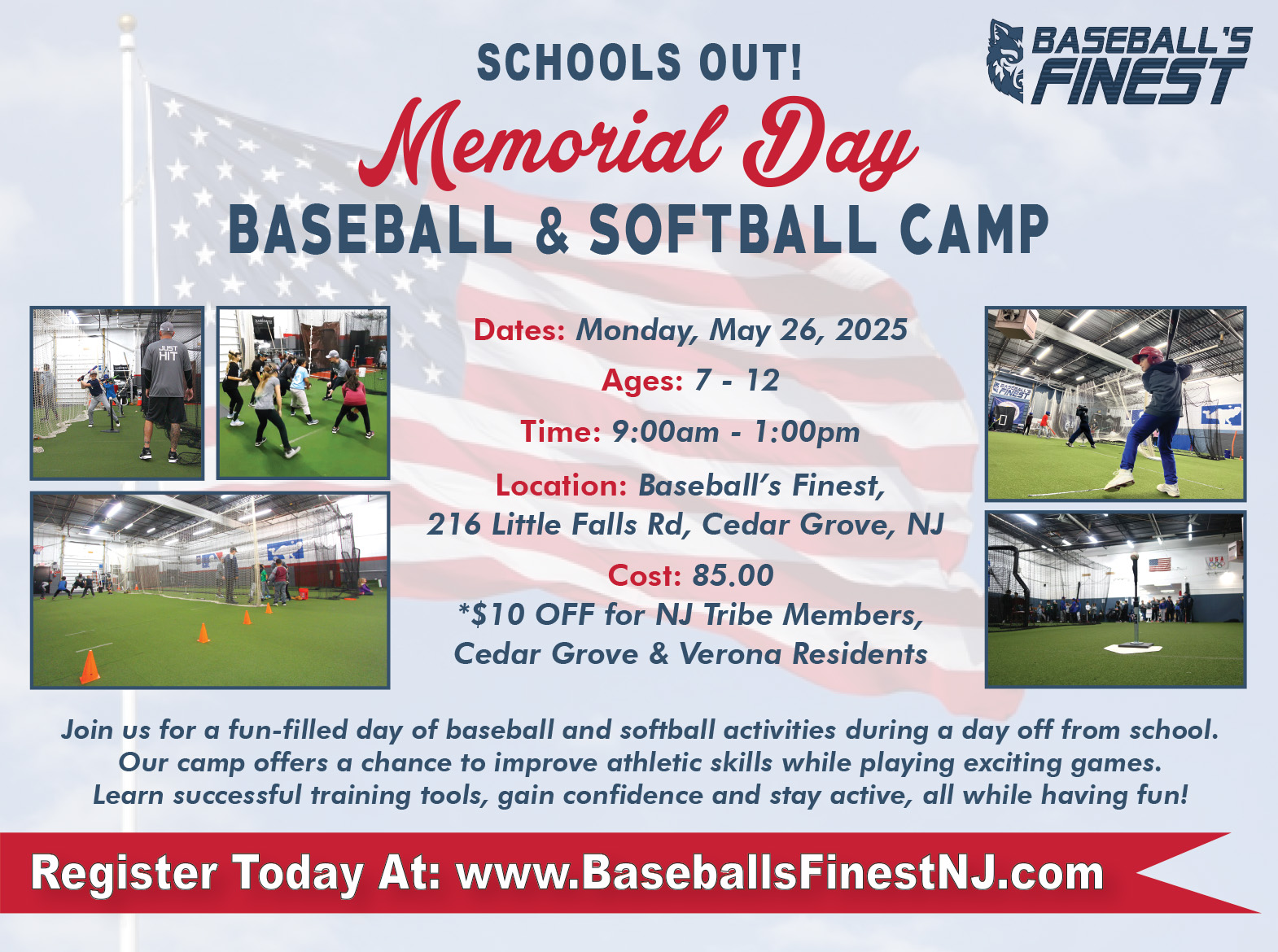 Memorial Day Baseball & Softball Camp