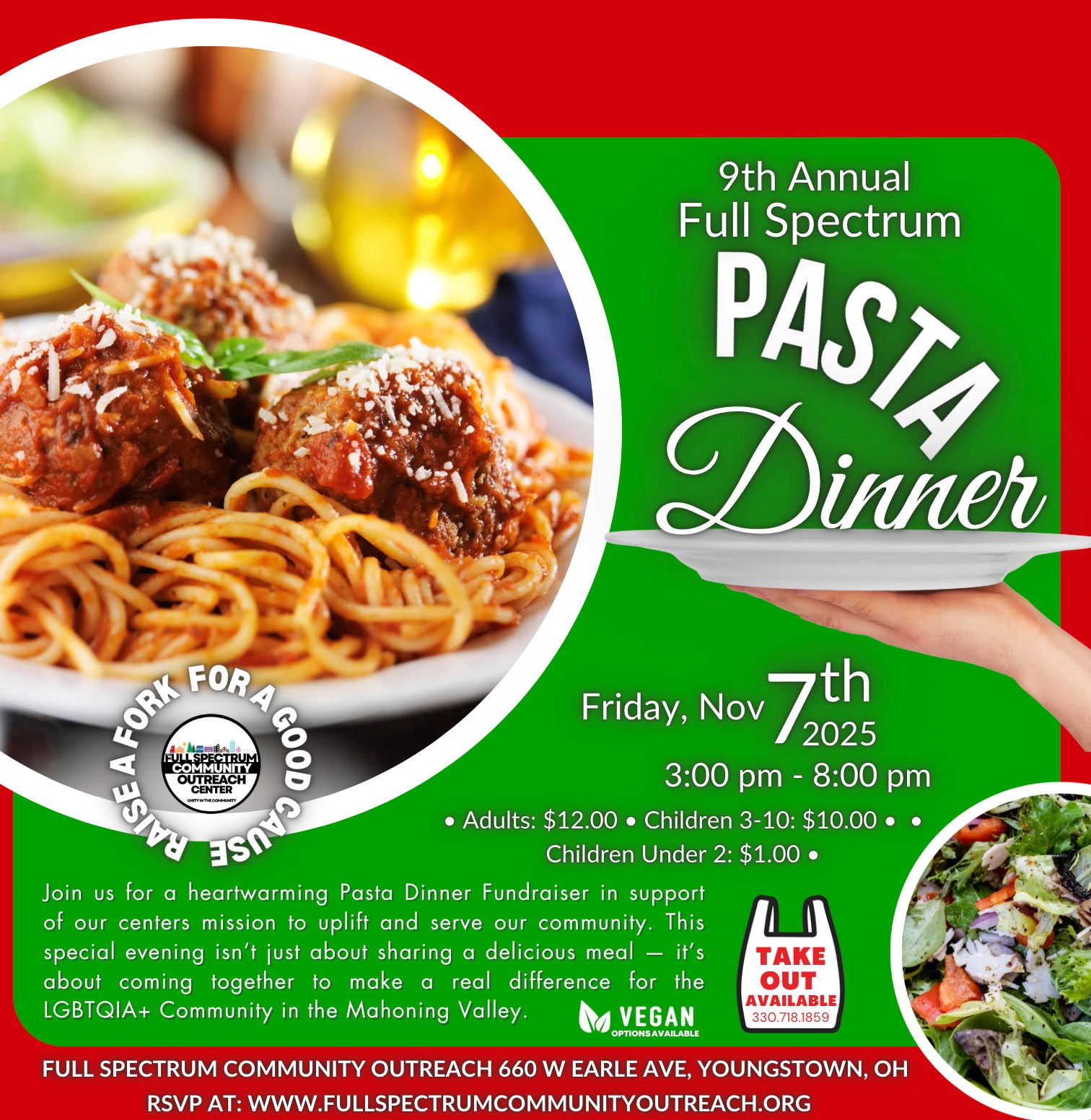 🍝 Join us this FRIDAY... - Full Spectrum Community Outreach | Facebook
